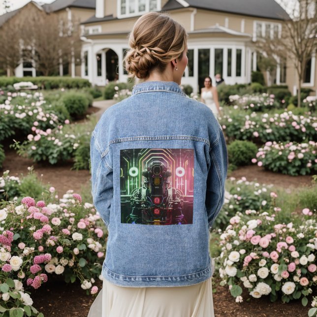 Robot 1 women denim jacket (Wedding Back)