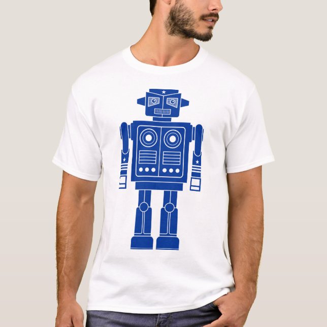 Robot 270620/010 - Navy Blue and White T-Shirt (Front)
