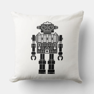 Robot 270620/04 - Black and White Cushion