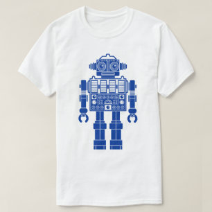 Robot 270620/08 - Navy Blue and White T-Shirt