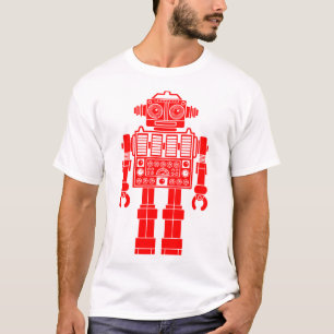 Robot 270620/08 - Red and White T-Shirt