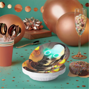 Robot 2 paper bowls plate