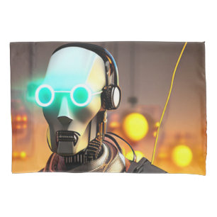 Robot 2 white standard pillowcase