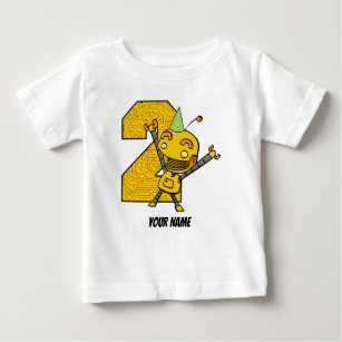 Robot 2nd Birthday Baby T-Shirt