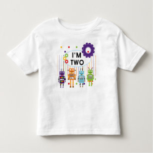Robot 2nd Birthday tshirts and Gifts