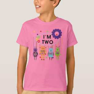Robot 2nd Birthday tshirts and Gifts