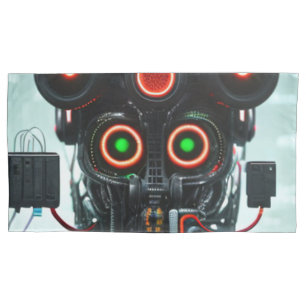 Robot 3 king pillowcase 2 sided