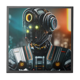 Robot 3 small ceramic tile