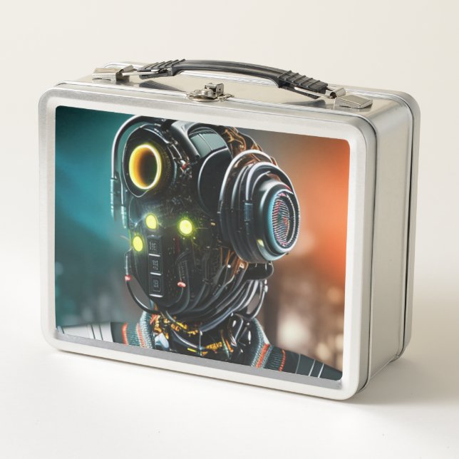 Robot 3 stainless lunchbox (Front)