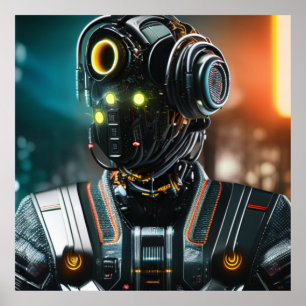 Robot 3 value matte poster