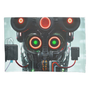 Robot 3 white standard pillowcase