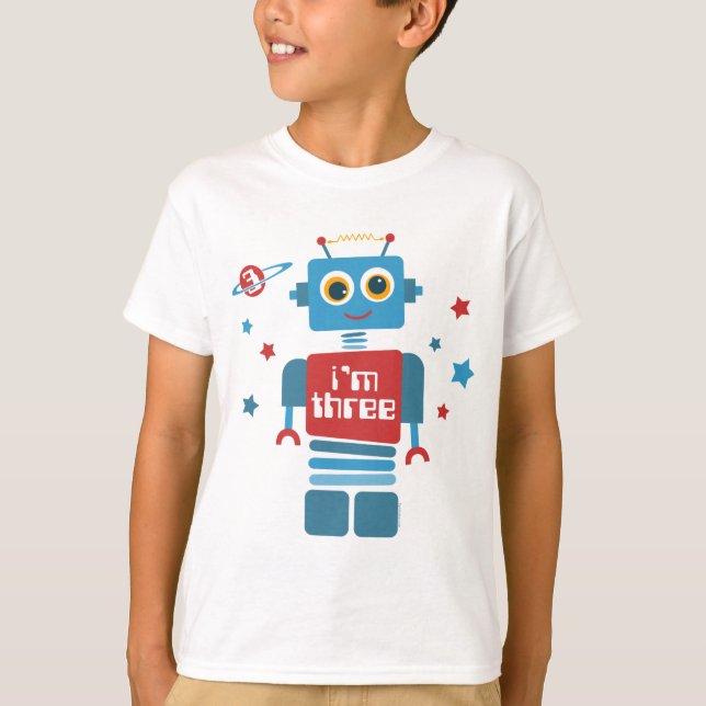 Robot 3rd Birthday T-Shirt (Front)