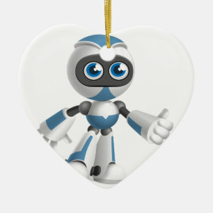 "Robot 4" Ceramic Tree Decoration