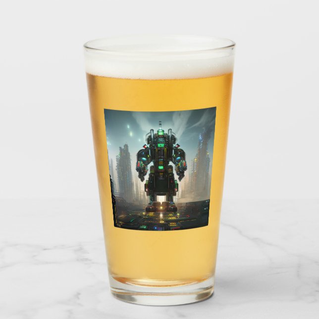 Robot 4 glass tumbler (Front Filled)