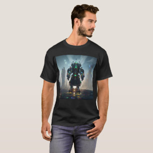  Robot 4 men black T-shirt