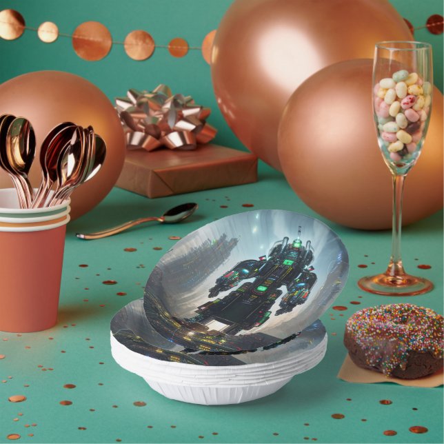 Robot 4 paper bowls plate (Multi)