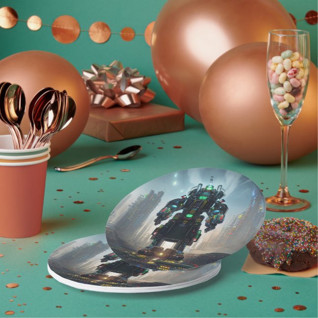Robot 4 paper plates (Multi)