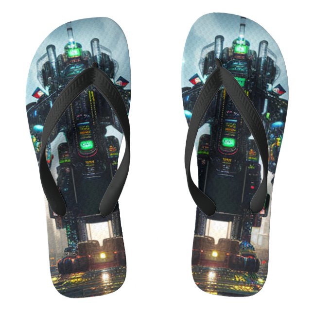 Robot 4 wide flip flops (Footbed)