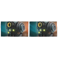 Robot 5 king pillowcases 2 sided pair