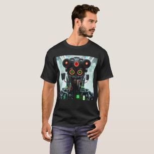 Robot 5 men black T-shirt