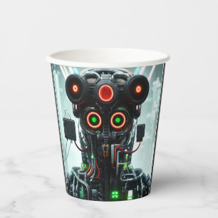 Robot 5 paper cups