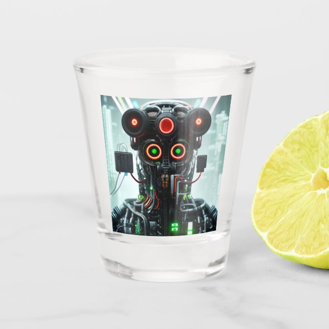 Robot 5 shot glass (Front)