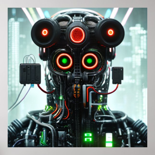 Robot 5 value matte poster (Front)