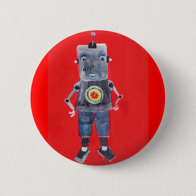 ROBOT 6 CM ROUND BADGE (Front)