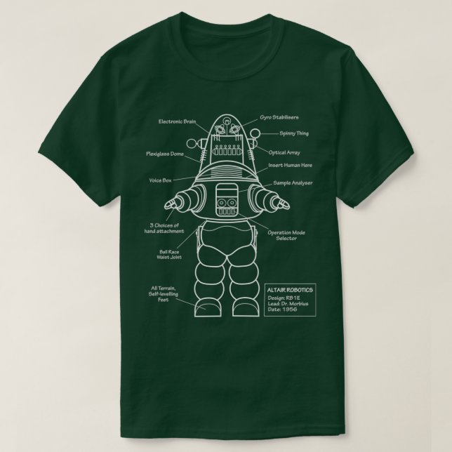 Robot Anatomy  T-Shirt (Design Front)