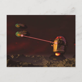 Robot Attack 2 Postcard