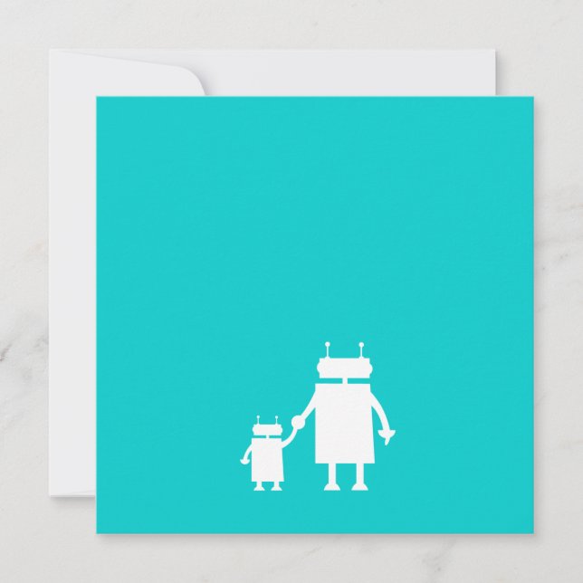 Robot Baby Shower Invitation (Front)