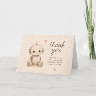 Robot Baby Shower Thank You Card