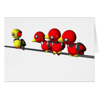 ROBOT BIRDS ON A WIRE