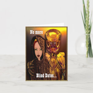 Robot Blind Date Customisable Holiday Card