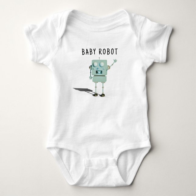 Robot boy Baby Shower  Bodysuit (Front)