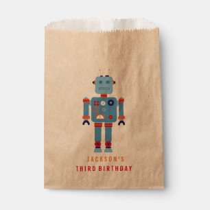 Robot Boy Party Favour paper bag