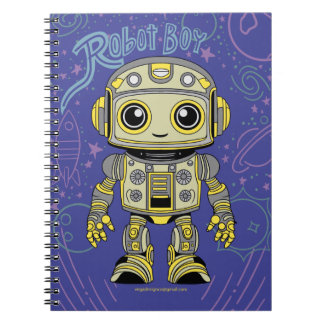 Robot Boy Spiral Photo Notebook