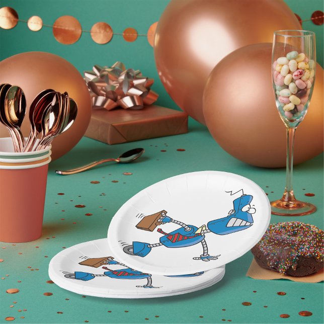 Robot Business Executive Paper Plate (Creator Uploaded)