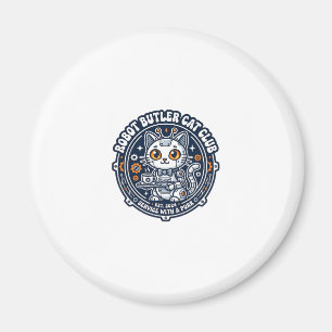 Robot Butler Cat Pet Lover Shirt Art - Robot Butle Magnet