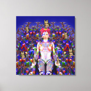 Robot Butterfly Canvas Print