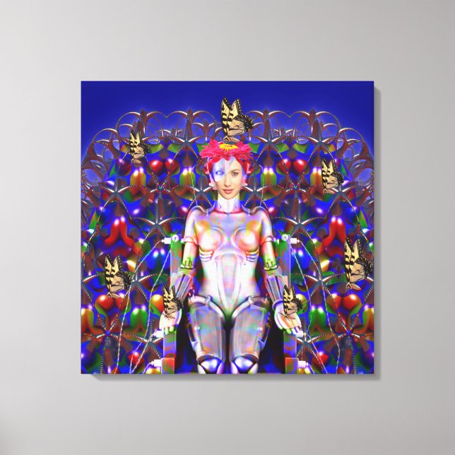 Robot Butterfly Canvas Print (Front)