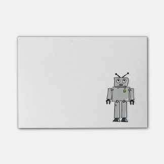 Robot cartoon post-it notes