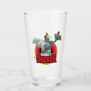 Robot Chicken Character Logo Glass