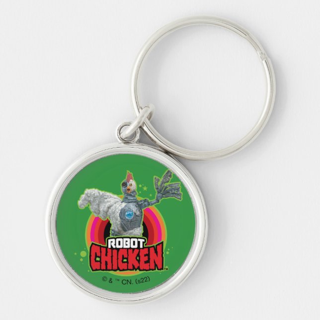 Robot Chicken Character Logo Key Ring (Front)
