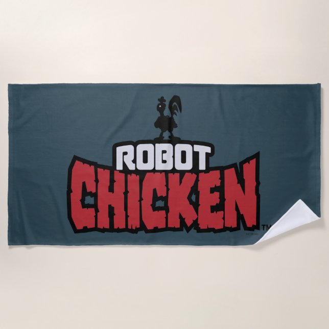 Robot Chicken Logo Beach Towel (Front)