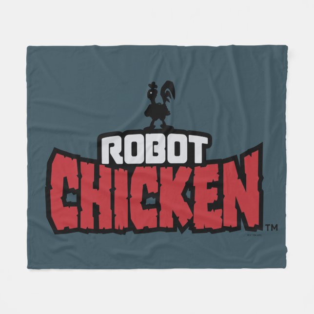 Robot Chicken Logo Fleece Blanket (Front (Horizontal))