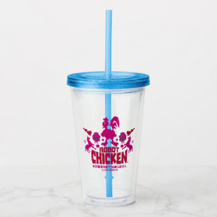 Robot Chicken Nerd Unicorn Graphic Acrylic Tumbler