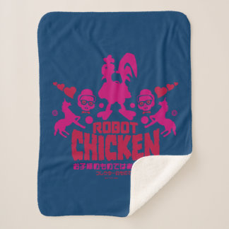 Robot Chicken Nerd Unicorn Graphic Sherpa Blanket