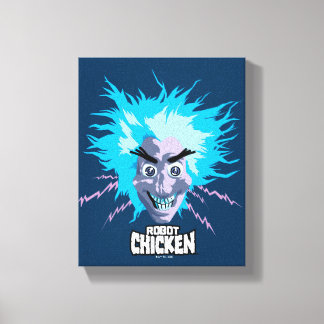 Robot Chicken Scientist Head Graphic Canvas Print