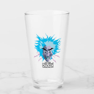 Robot Chicken Scientist Head Graphic Glass